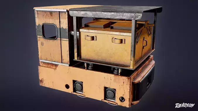 INDUSTRIAL - Mining Locomotive 01 - LOW POLY Low-poly 3D model