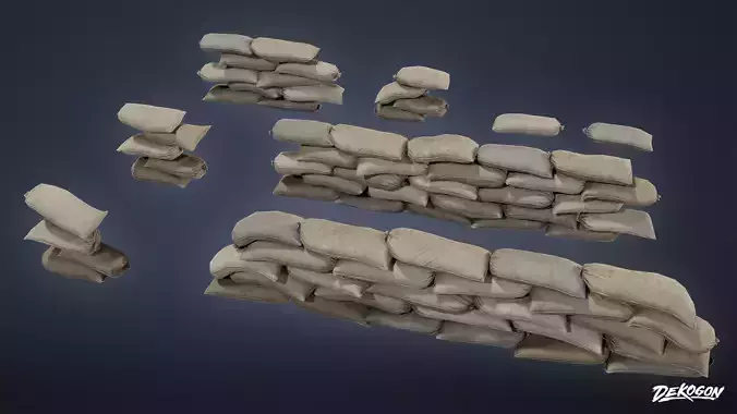 INDUSTRY - Sand Bag 01 - LOW POLY