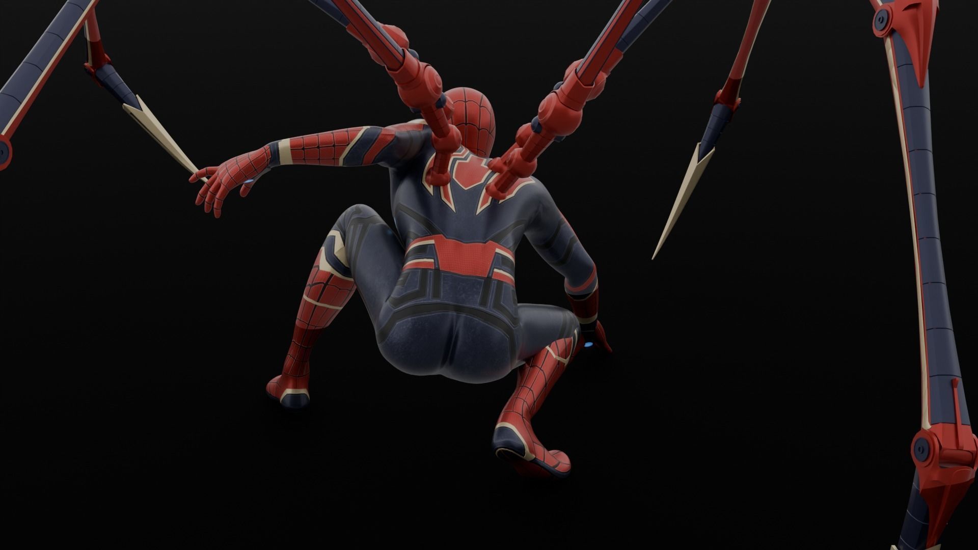 Iron Spider Infinity War Marvel Character 3D model_5
