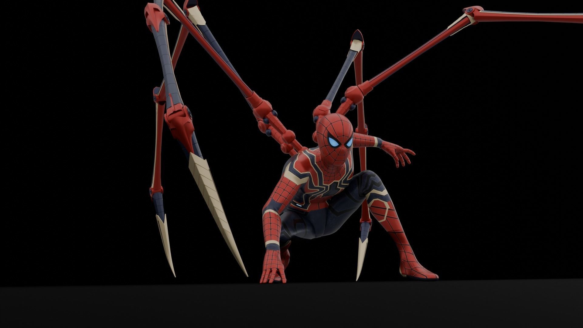 Iron Spider Infinity War Marvel Character 3D model_3