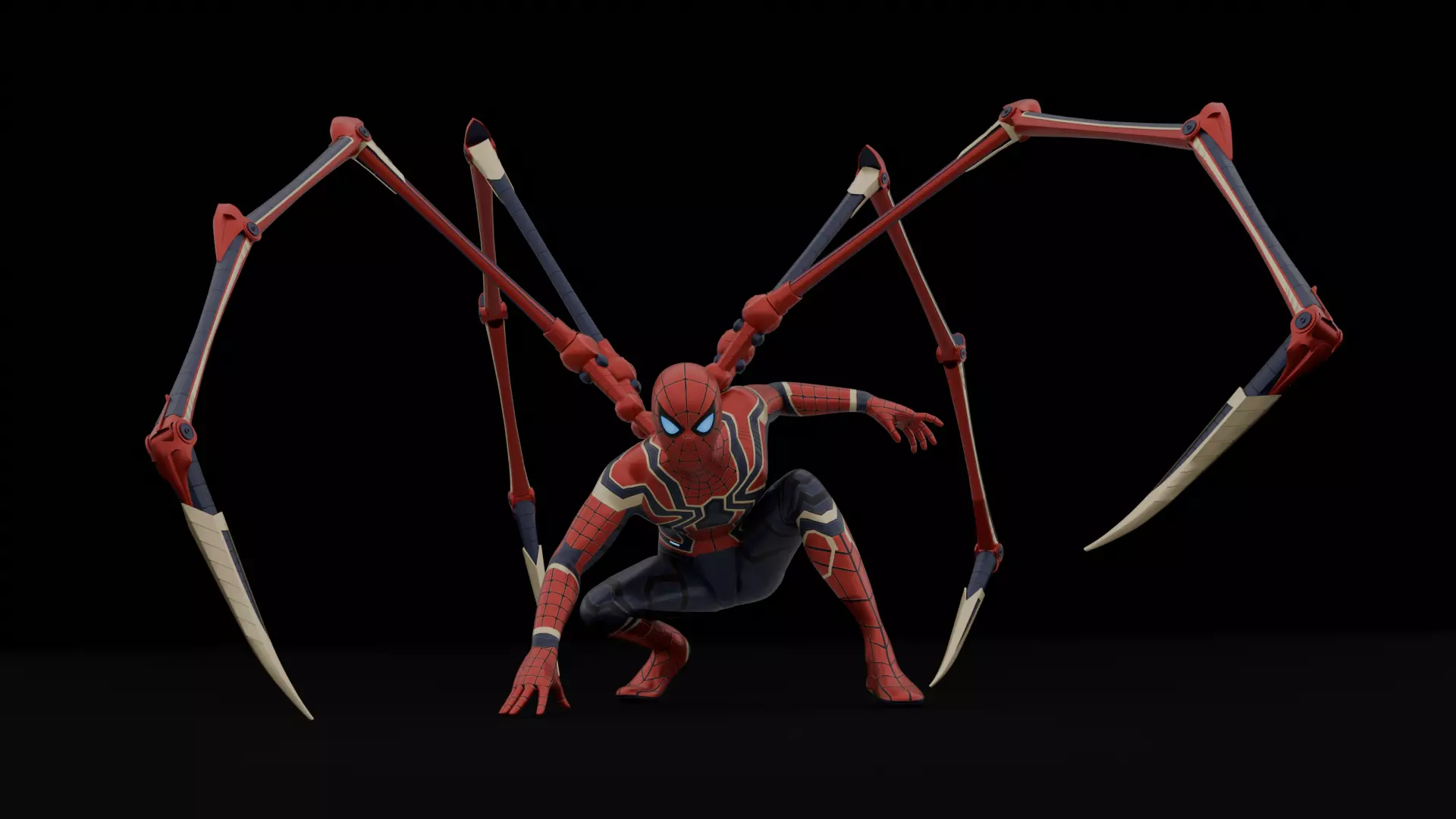 Iron Spider Infinity War Marvel Character 3D model_0