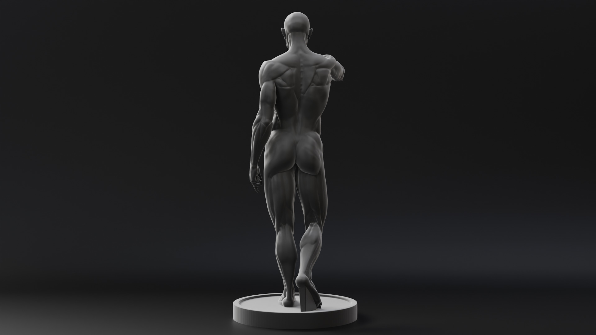 Houdon Ecorche STL model with FBX file 3D print model_4