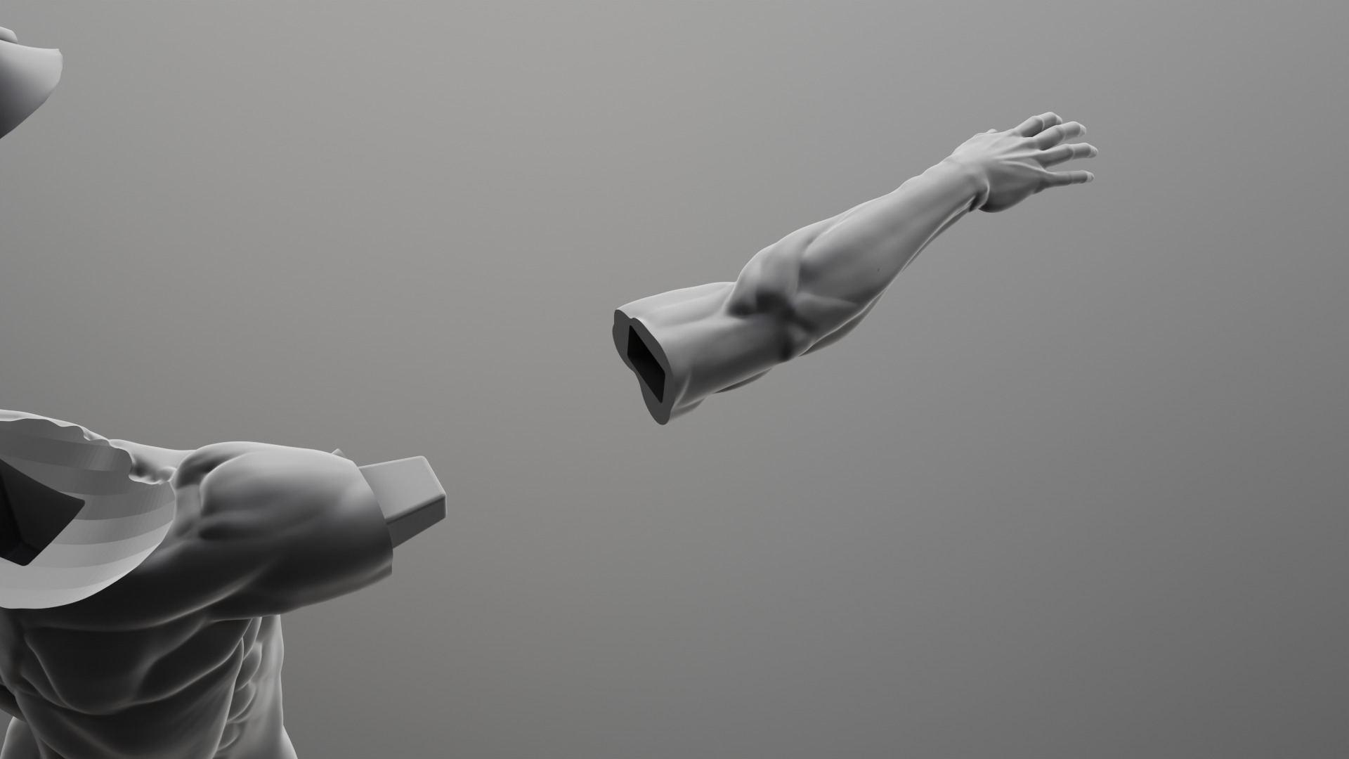 Houdon Ecorche STL model with FBX file 3D print model_13