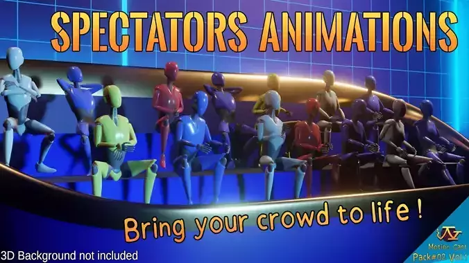 Spectators animations - Motion Cast02 Vol1 3D model