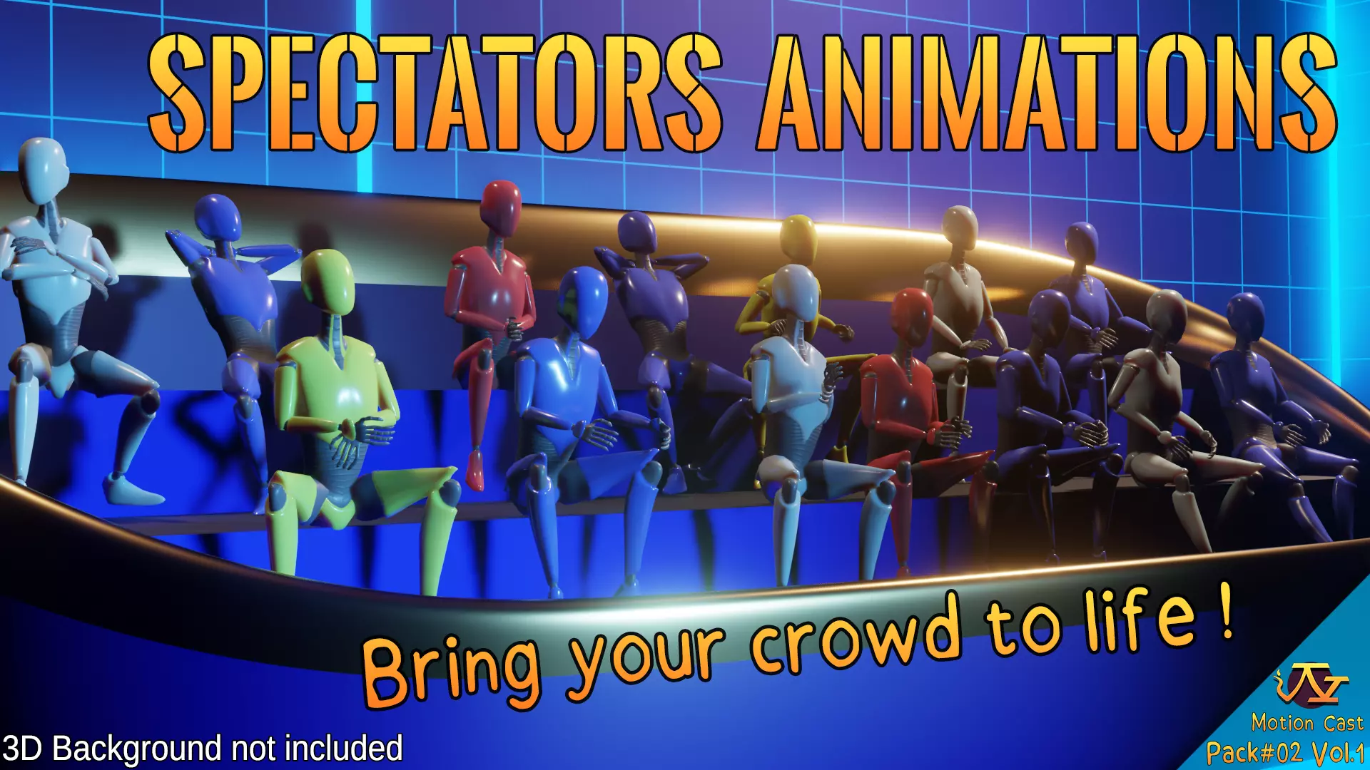 Spectators animations - Motion Cast02 Vol1 3D model