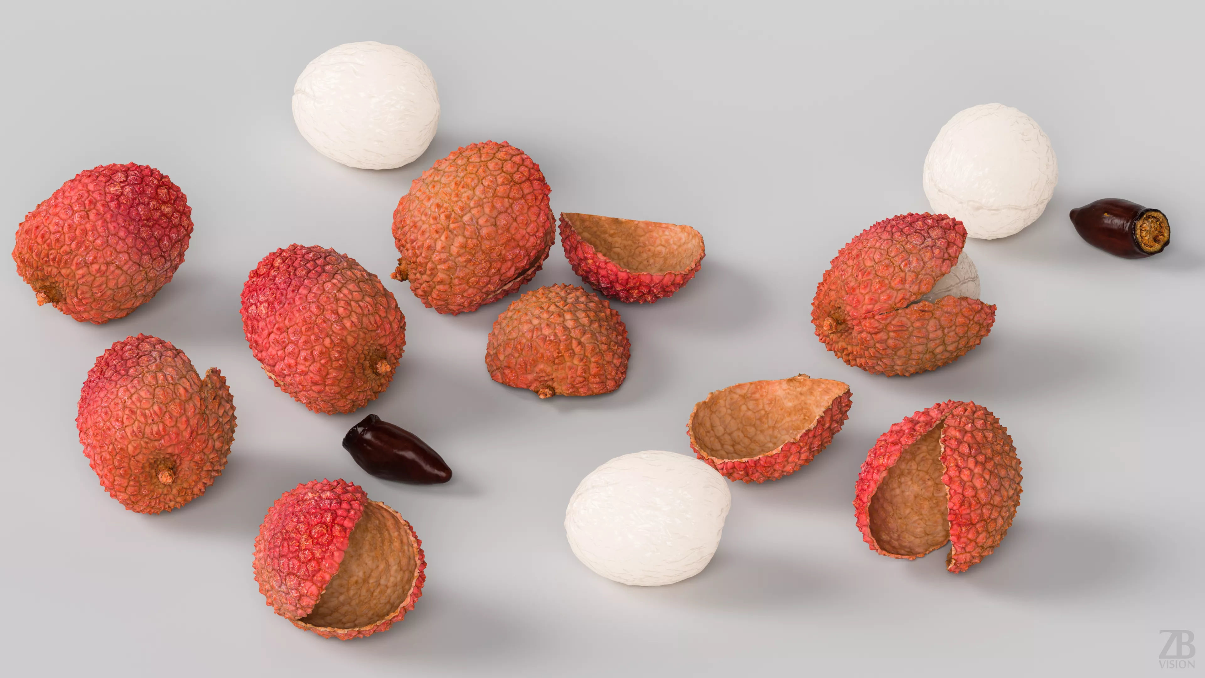 Lychee 3D model_2