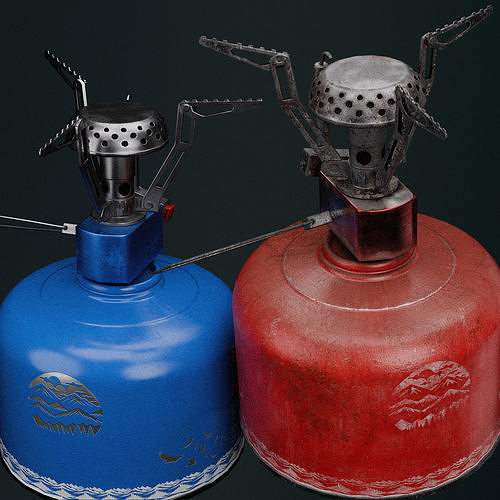 Camping Stove Low-poly 3D model