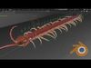 Centipede RIG Blender and Maya Free low-poly 3D model_2