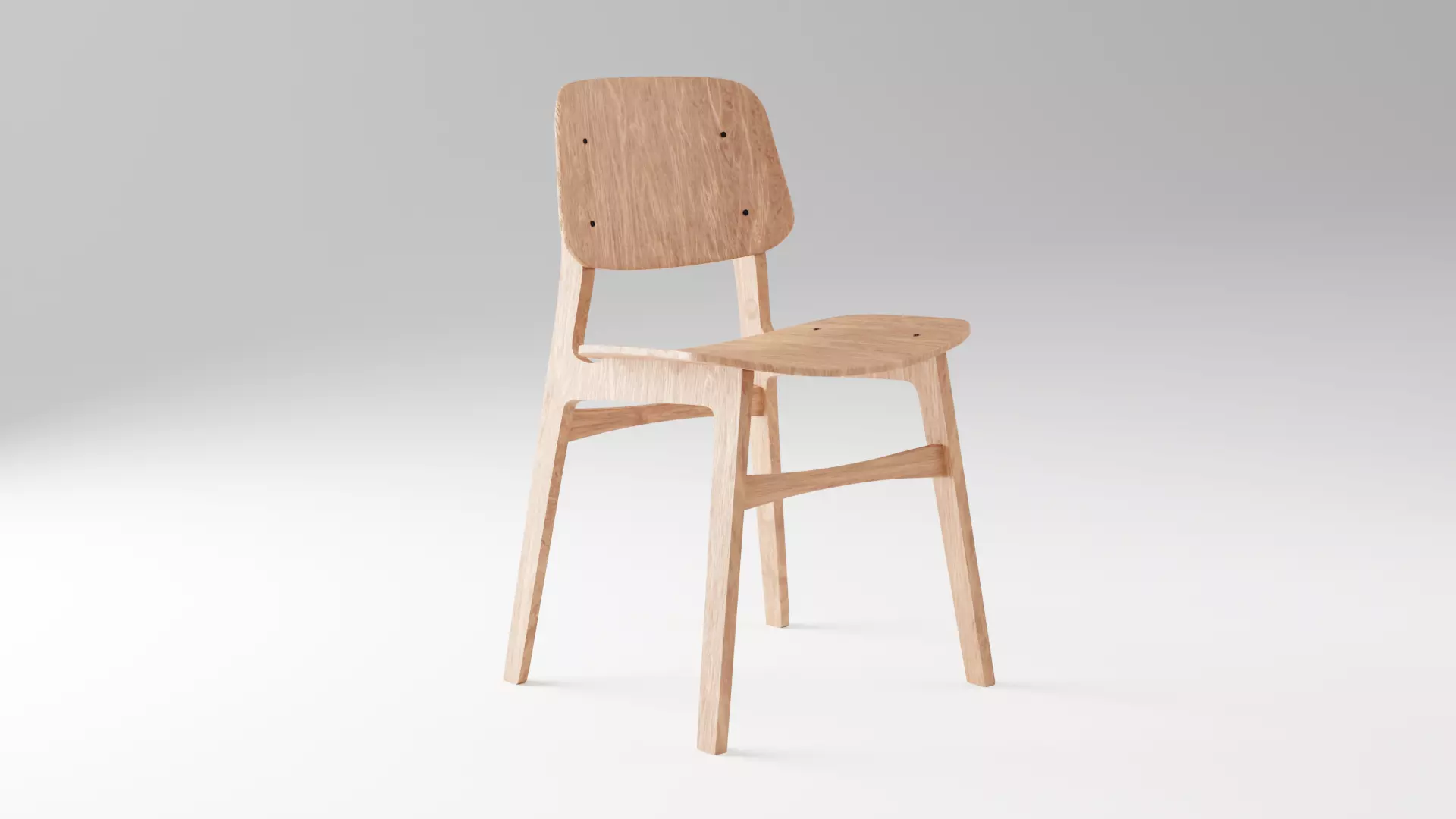 Wooden Chair 3D model_0