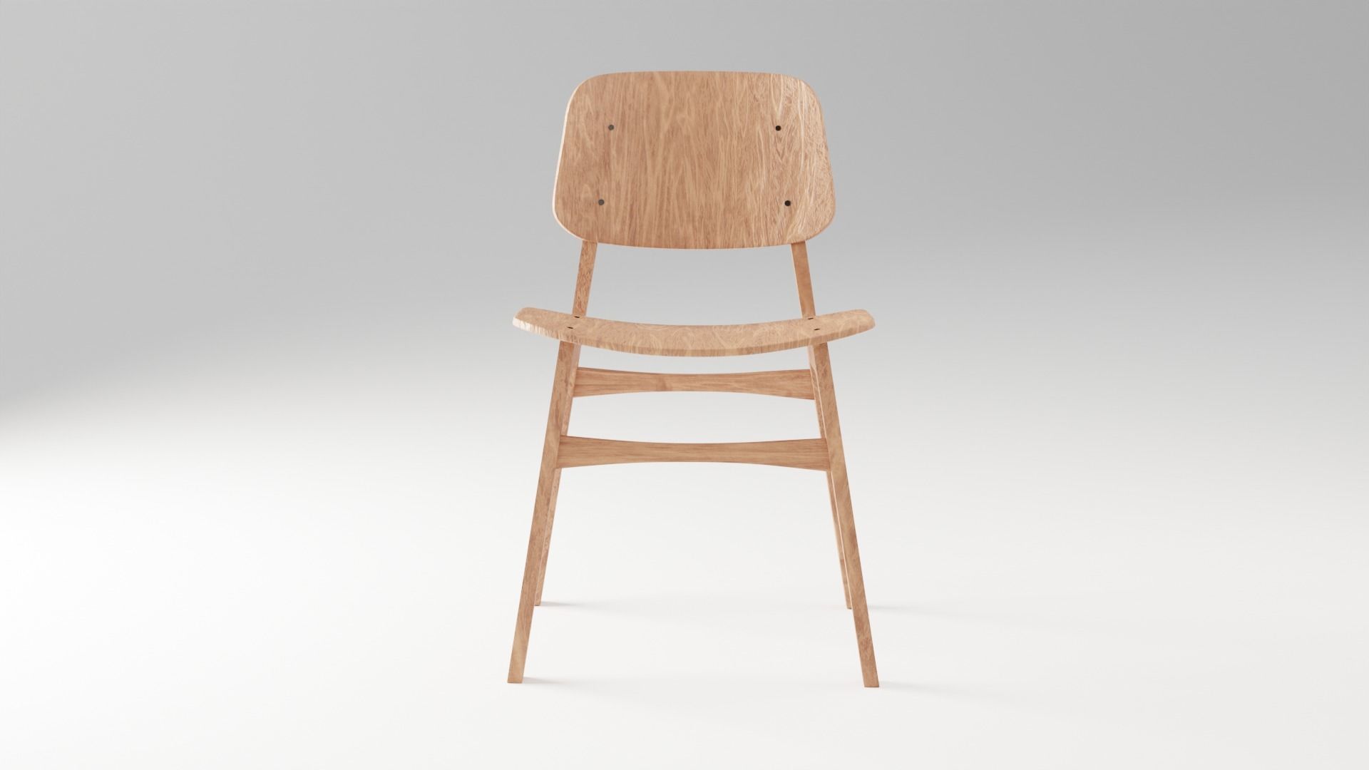 Wooden Chair 3D model_1
