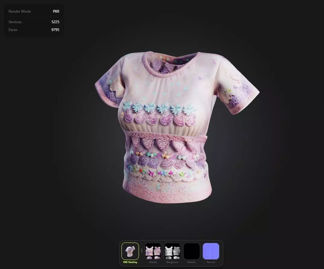 Kawaii Top PBR 4k Low-poly 3D model_0