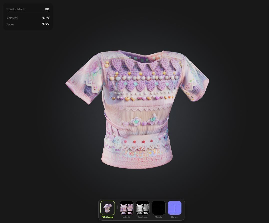 Kawaii Top PBR 4k Low-poly 3D model_1