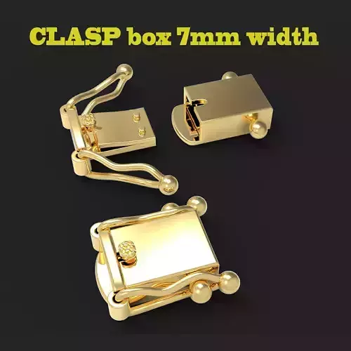 Jewelry CLASP box 7mm for bracelet STL ready for Print