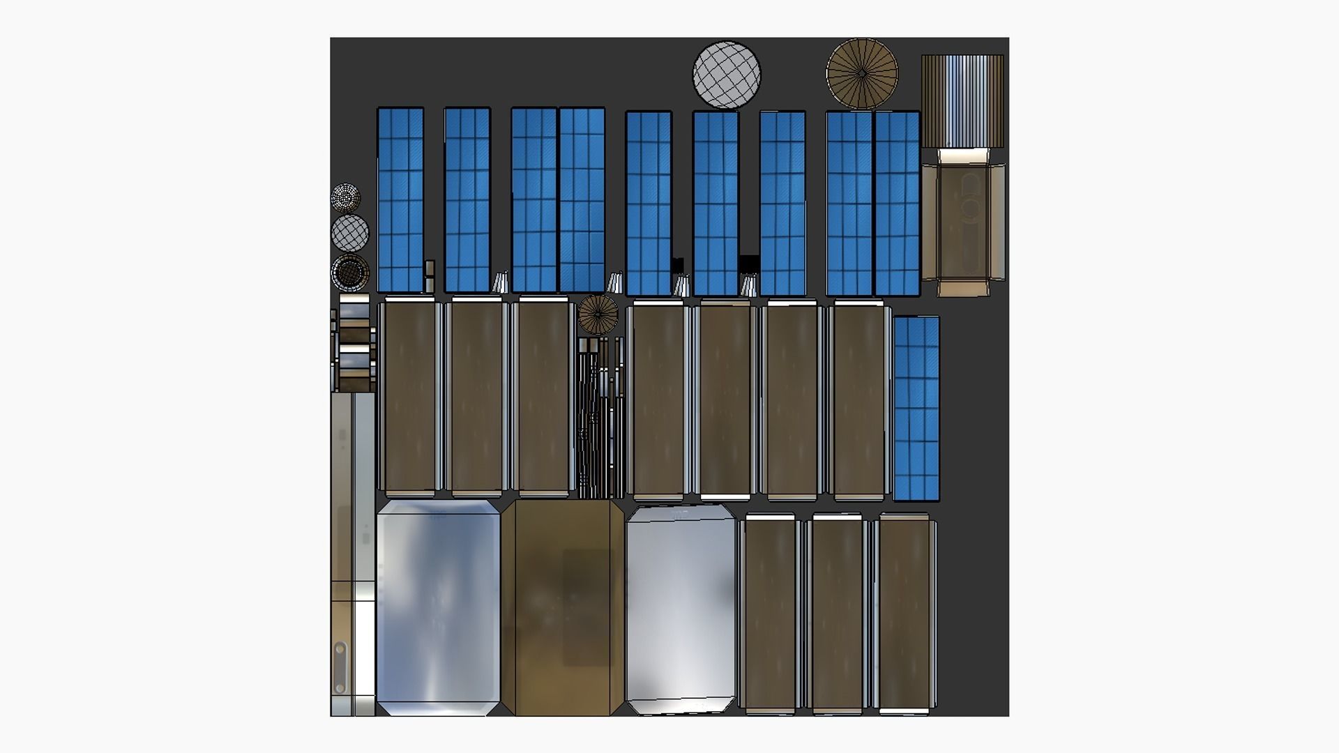 10 Satellites AZ Aluminum Collection - SciFi Space Design _40