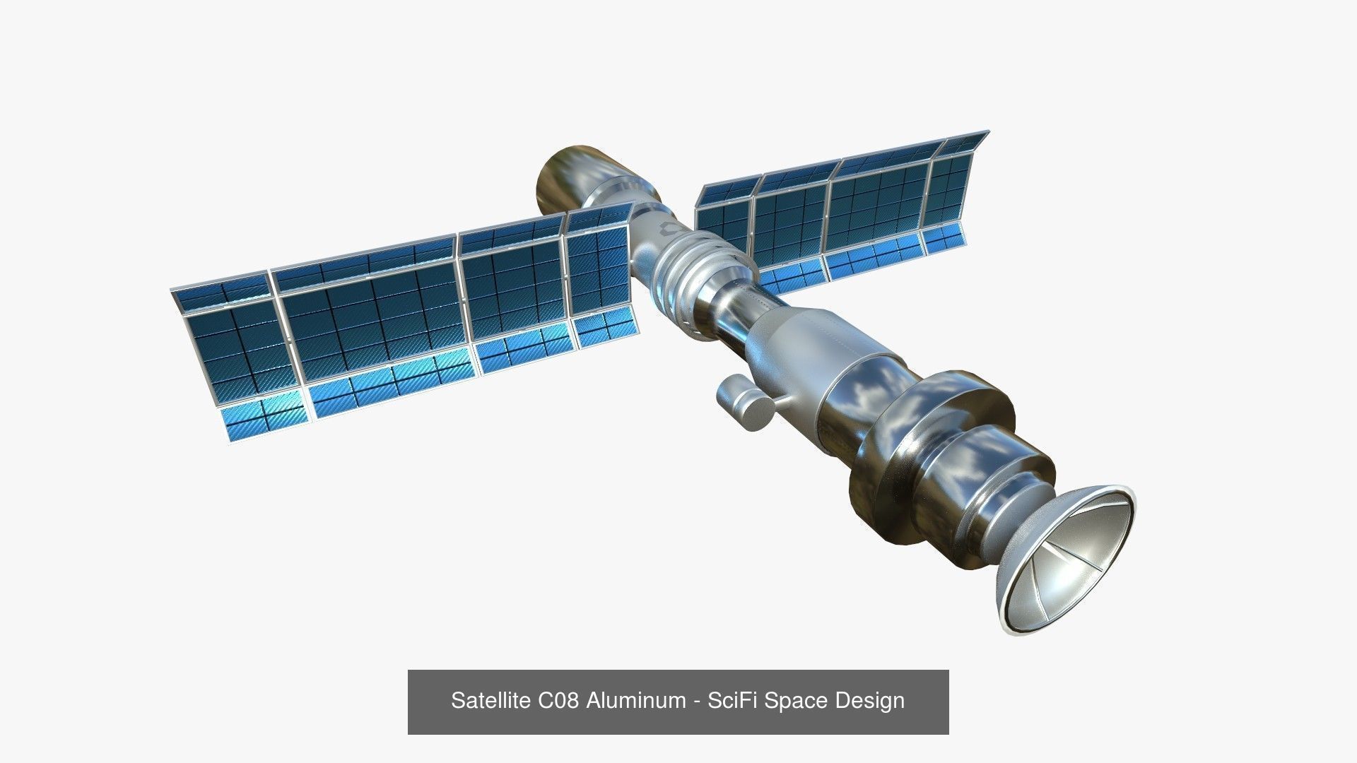 10 Satellites AZ Aluminum Collection - SciFi Space Design _3