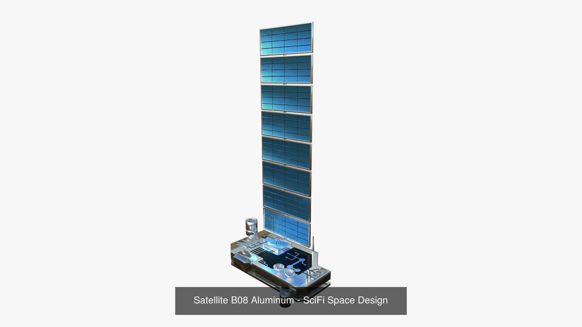 10 Satellites AZ Aluminum Collection - SciFi Space Design _2