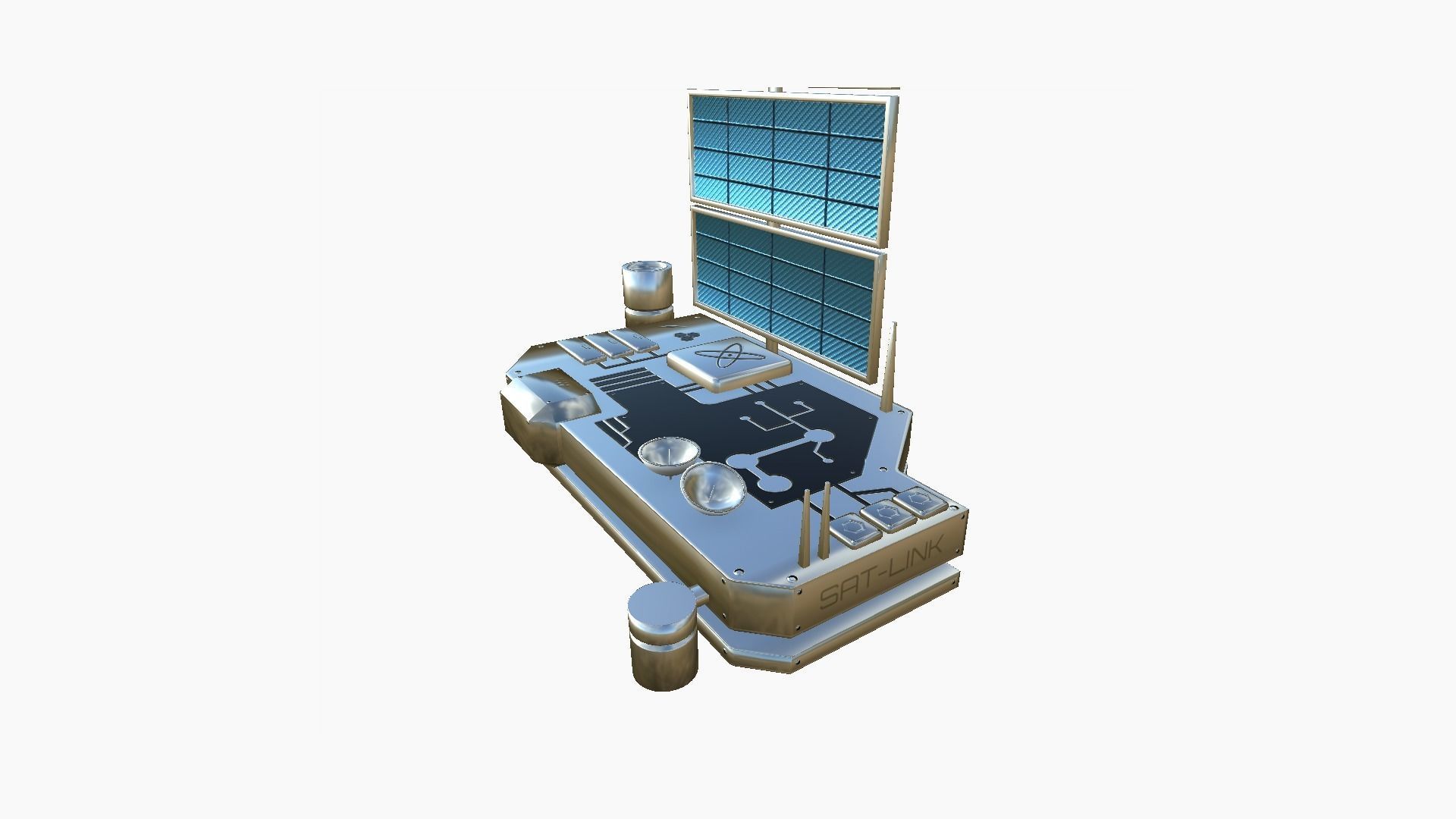 10 Satellites AZ Aluminum Collection - SciFi Space Design _14