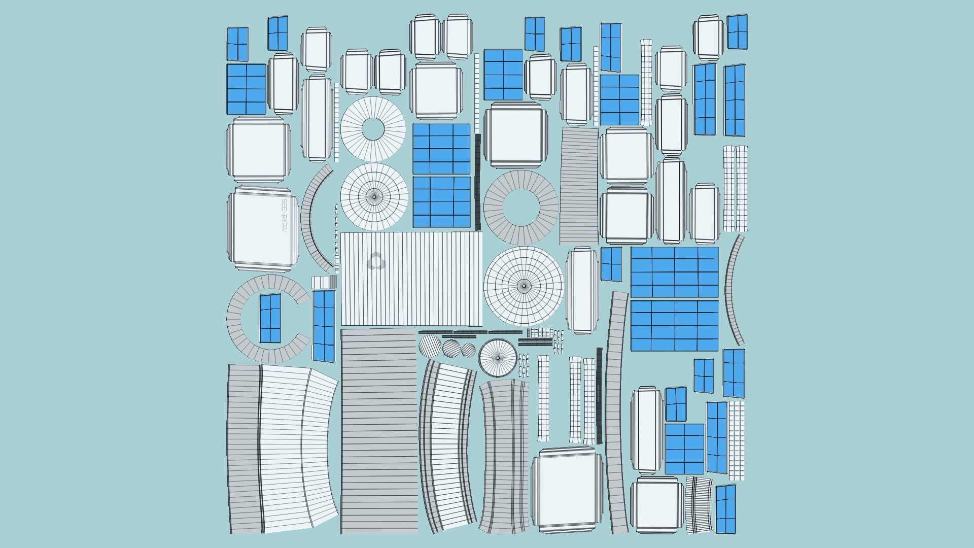 10 Satellites AZ Aluminum Collection - SciFi Space Design _21
