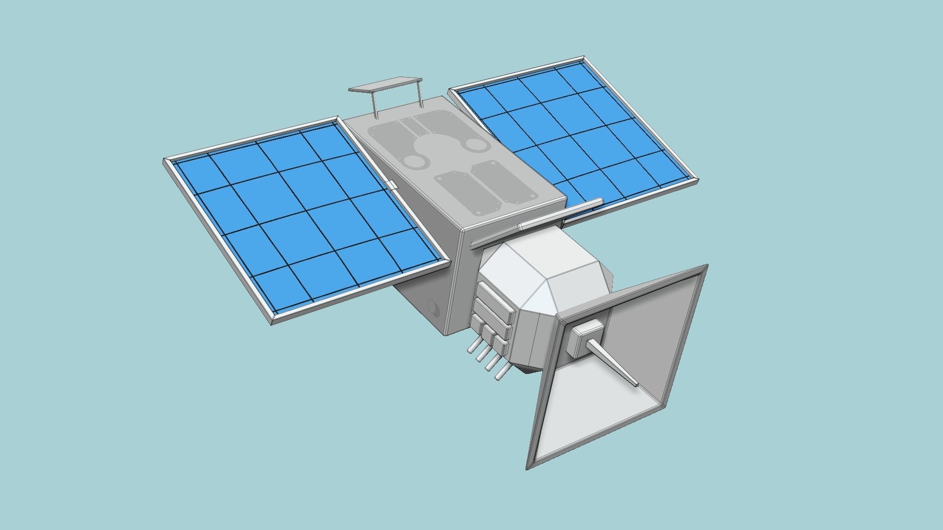 10 Satellites AZ Aluminum Collection - SciFi Space Design _27