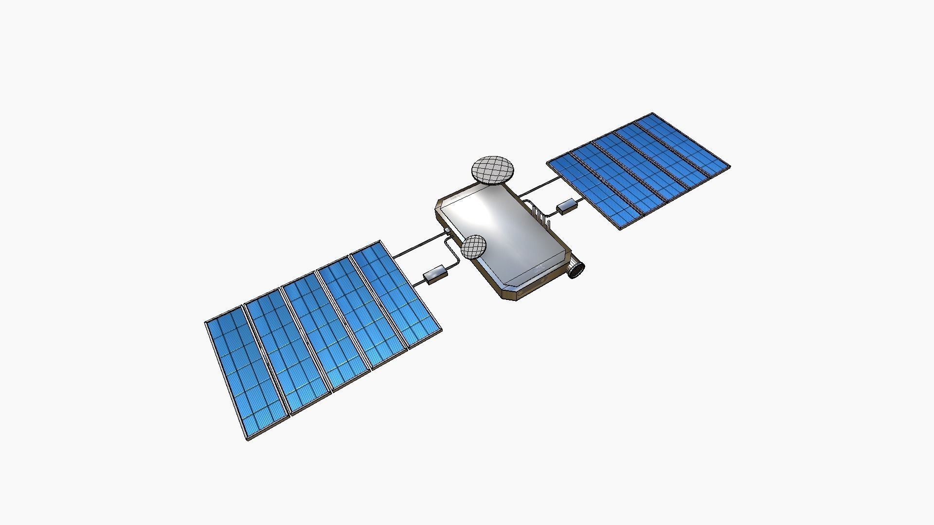 10 Satellites AZ Aluminum Collection - SciFi Space Design _41