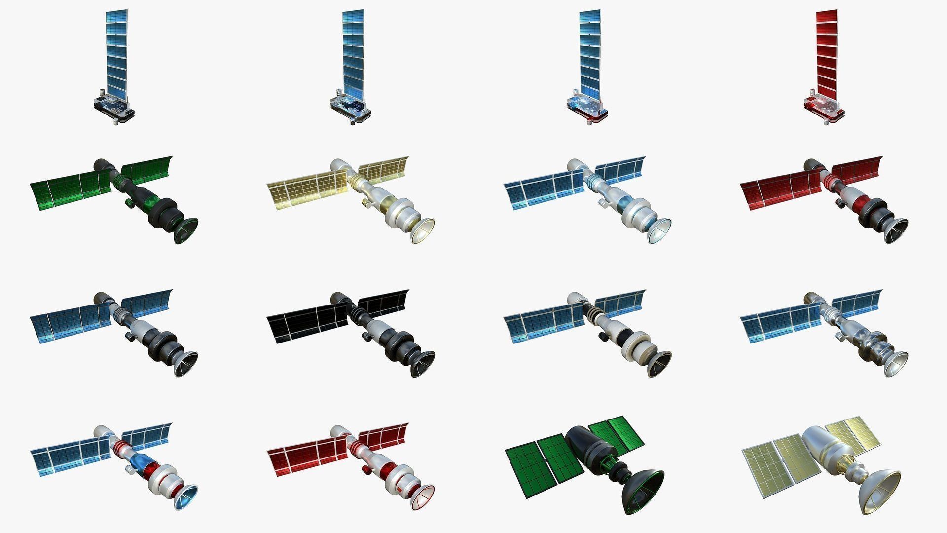 100 Satellites Collection - SciFi Space Design _18