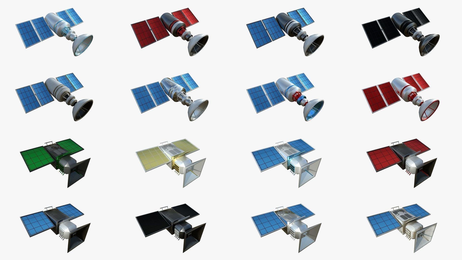 100 Satellites Collection - SciFi Space Design _19