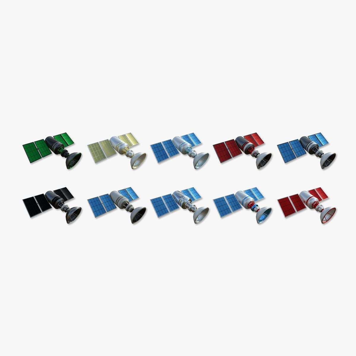 100 Satellites Collection - SciFi Space Design _8