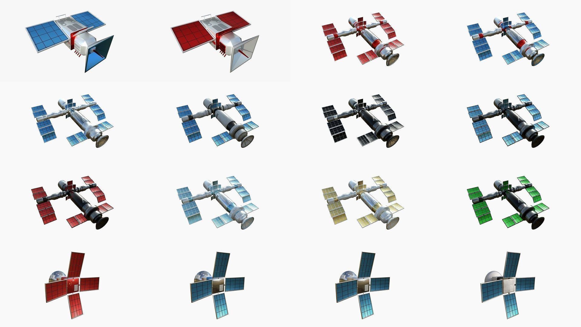 100 Satellites Collection - SciFi Space Design _20