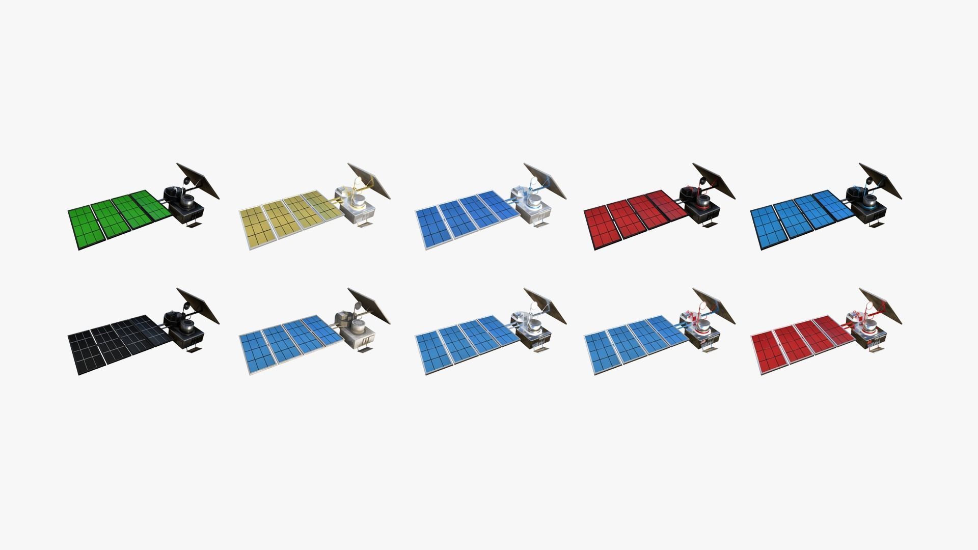 100 Satellites Collection - SciFi Space Design _17