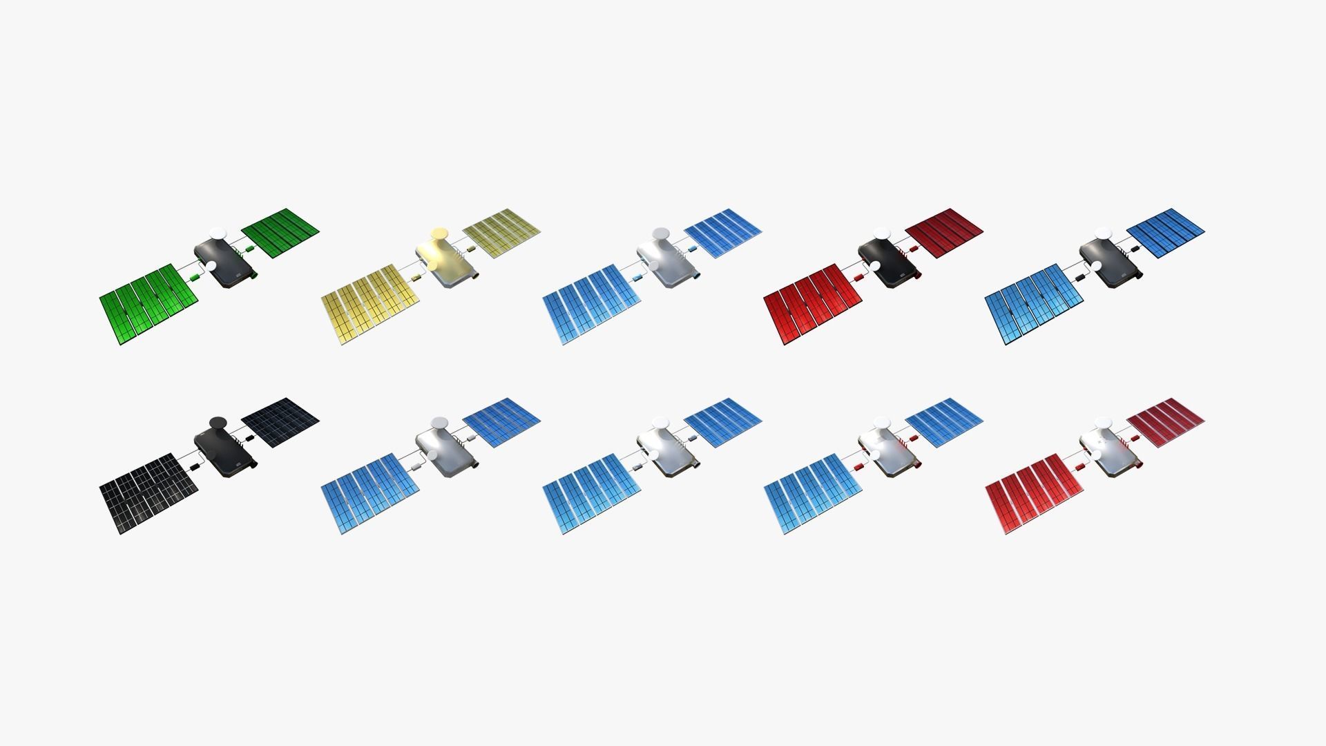 100 Satellites Collection - SciFi Space Design _16