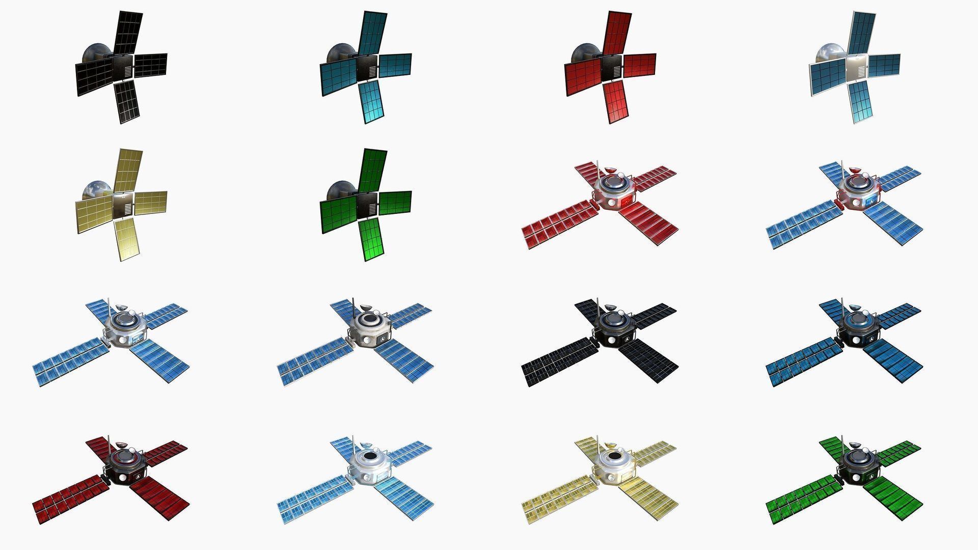 100 Satellites Collection - SciFi Space Design _21