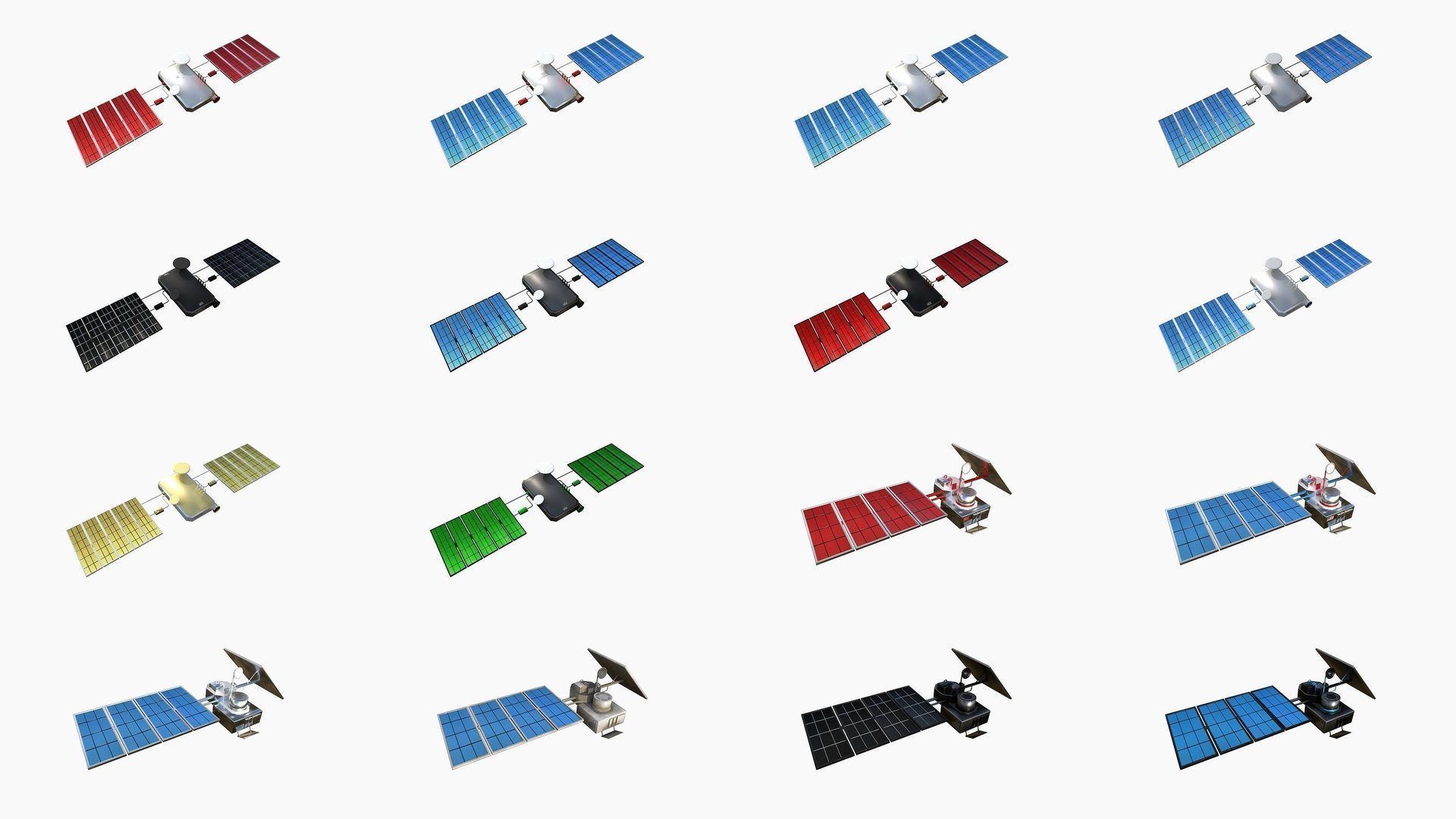 100 Satellites Collection - SciFi Space Design _22