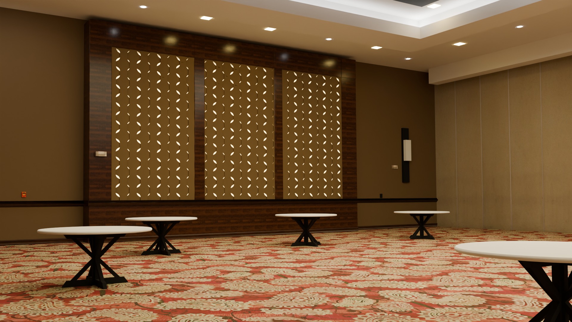 Big Hotel Ballroom 3D model_2