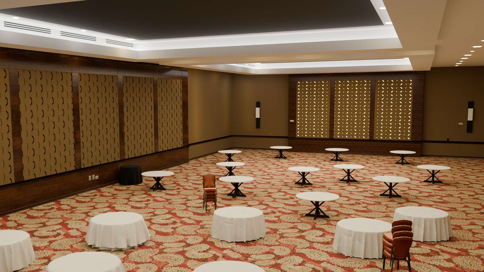 Big Hotel Ballroom 3D model_1