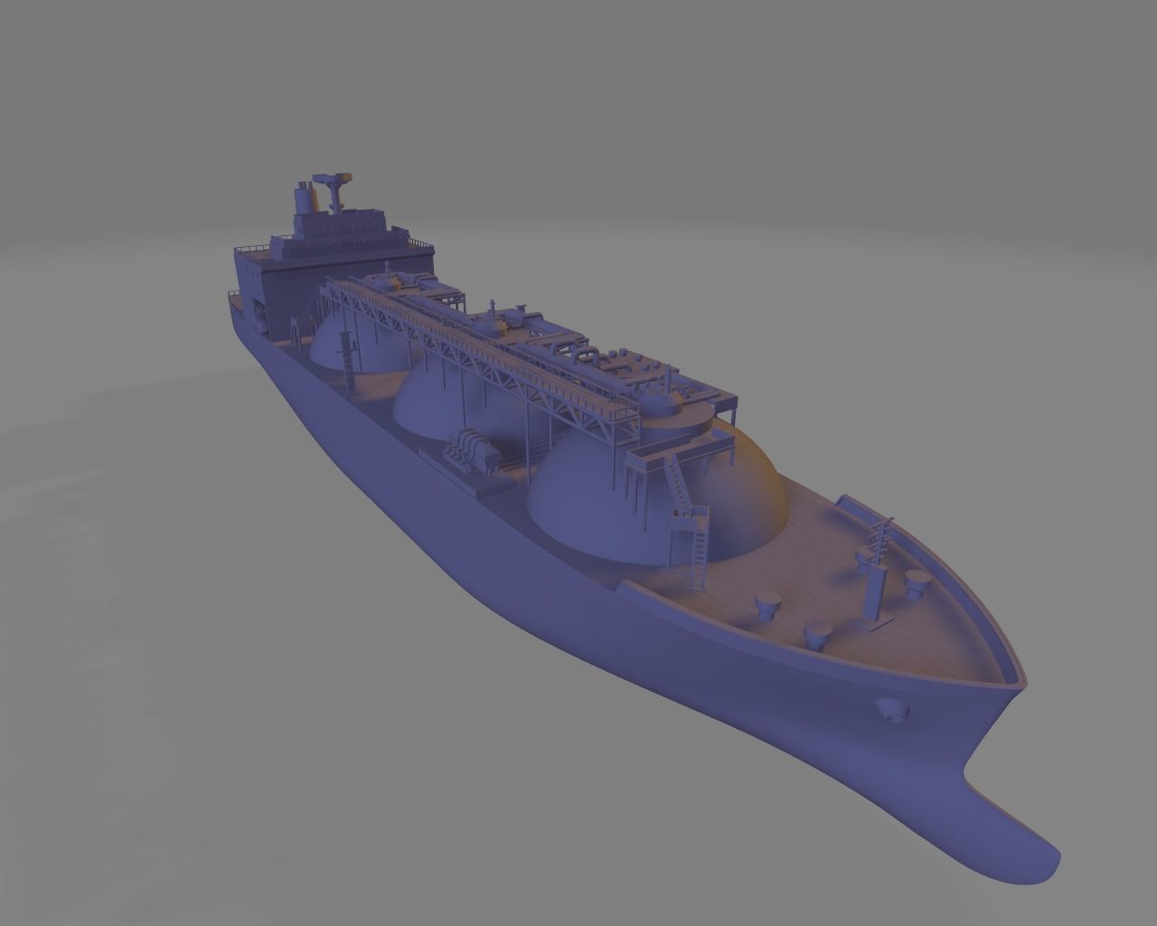 LNG ship miniature 3D print model_1