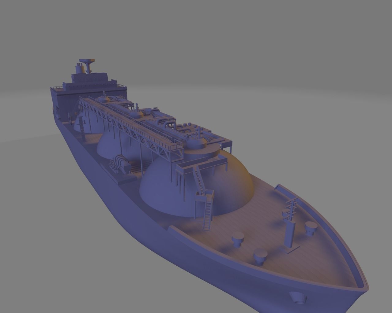 LNG ship miniature 3D print model_6