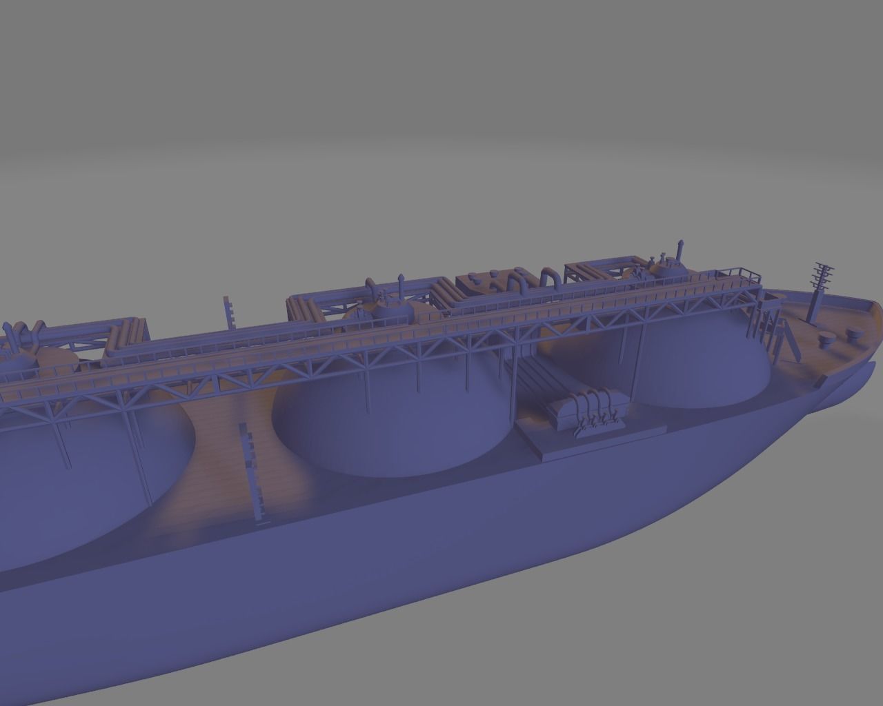LNG ship miniature 3D print model_5