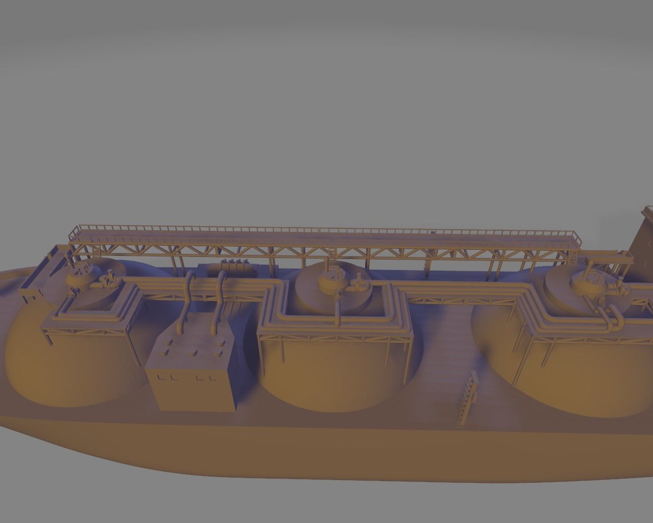 LNG ship miniature 3D print model_9