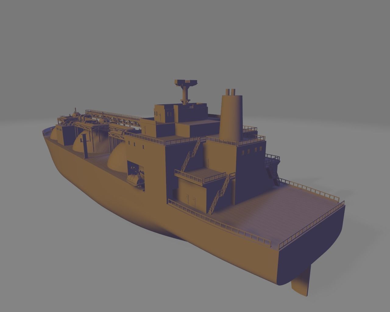 LNG ship miniature 3D print model_2