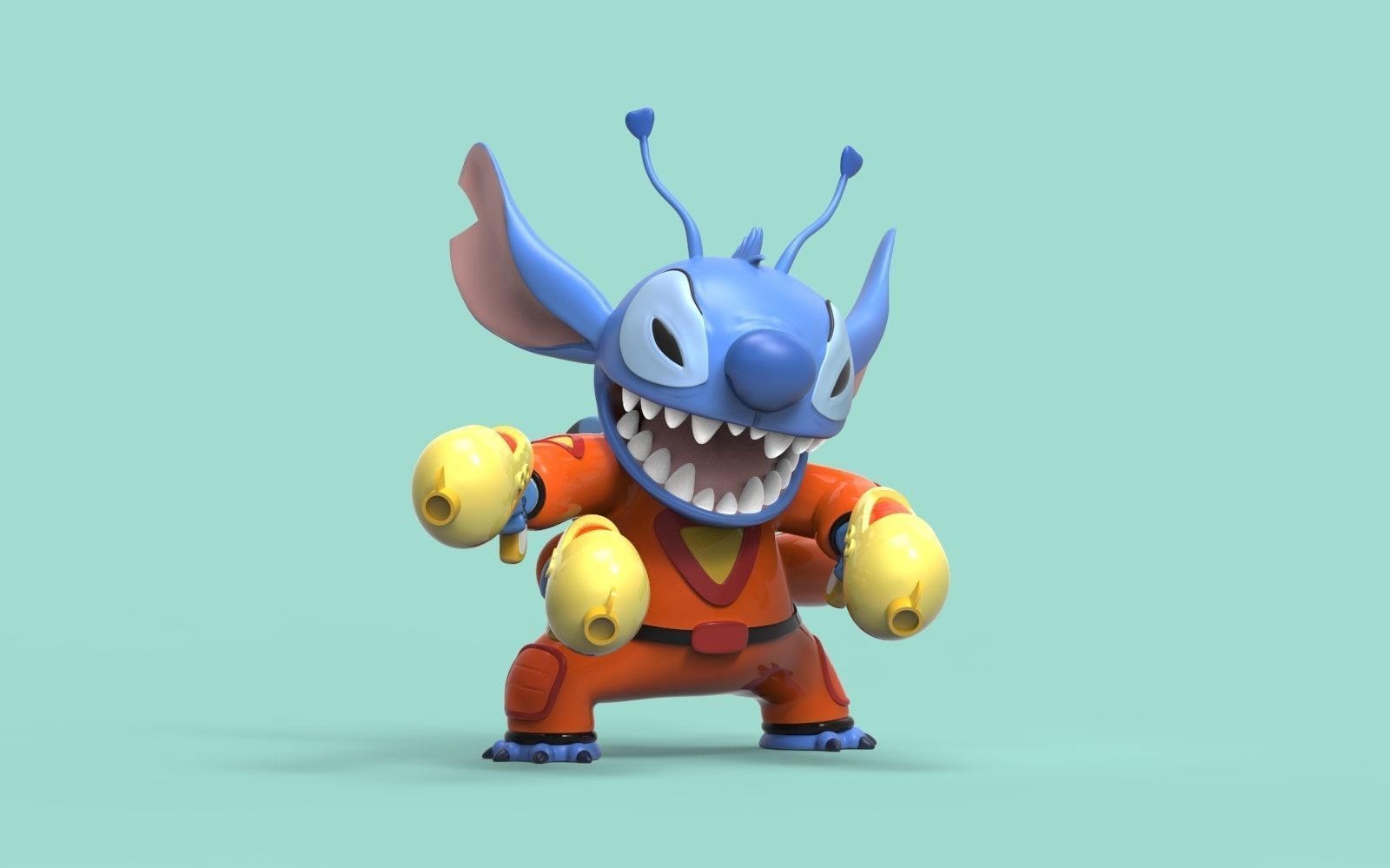 stitch alien 3D print model_1