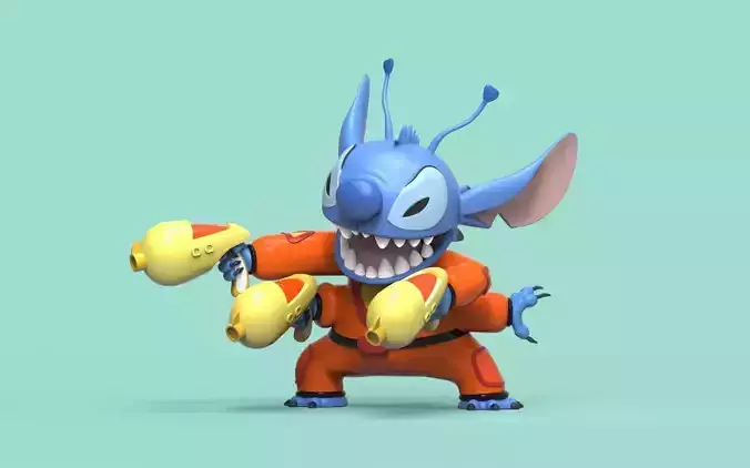 stitch alien 3D print model