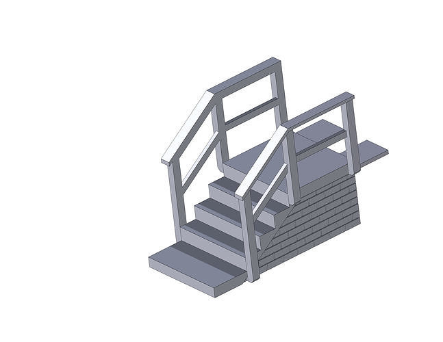 Brick Stairs V1 Free 3D print model