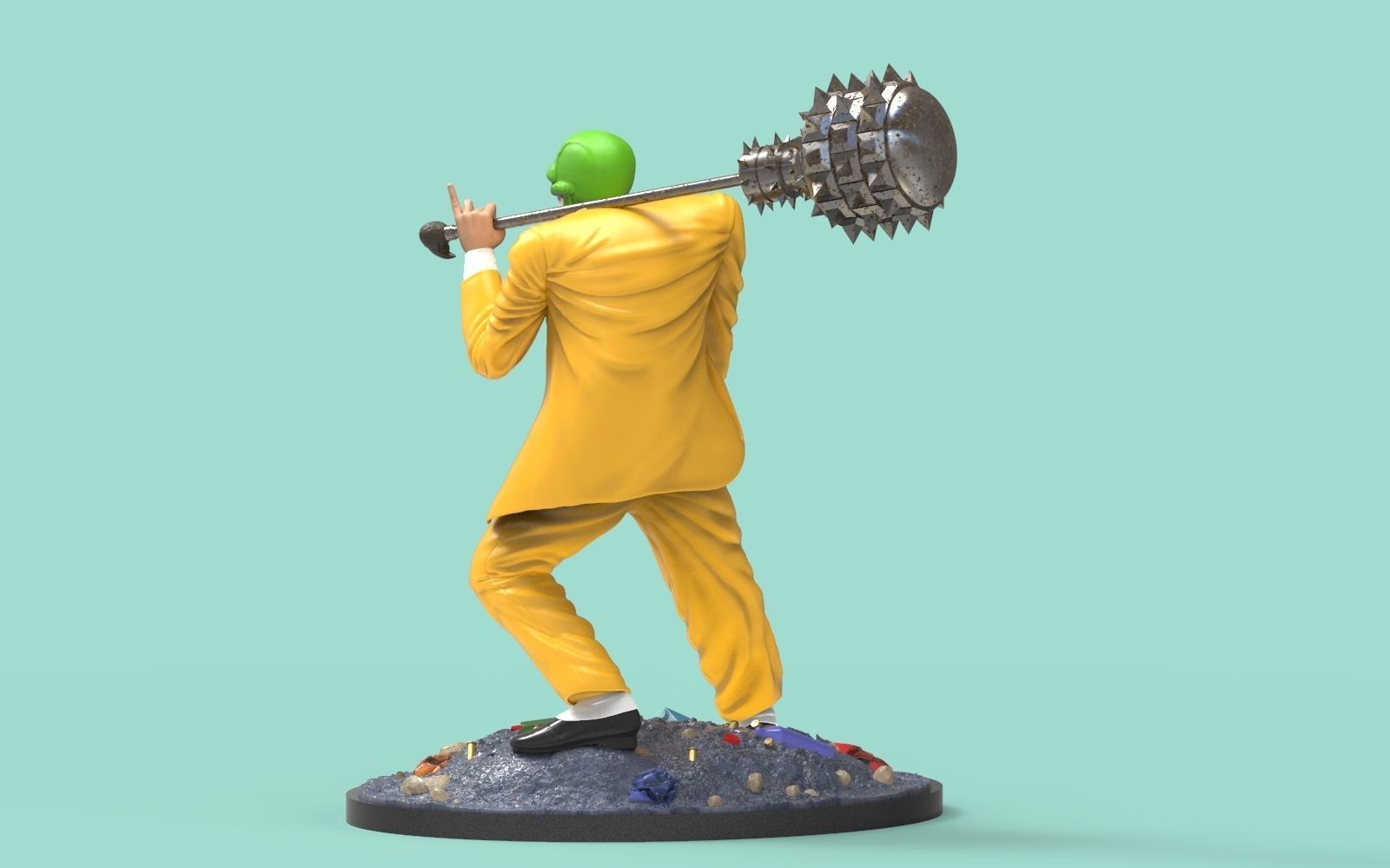 the mask - big head 3D print model_4