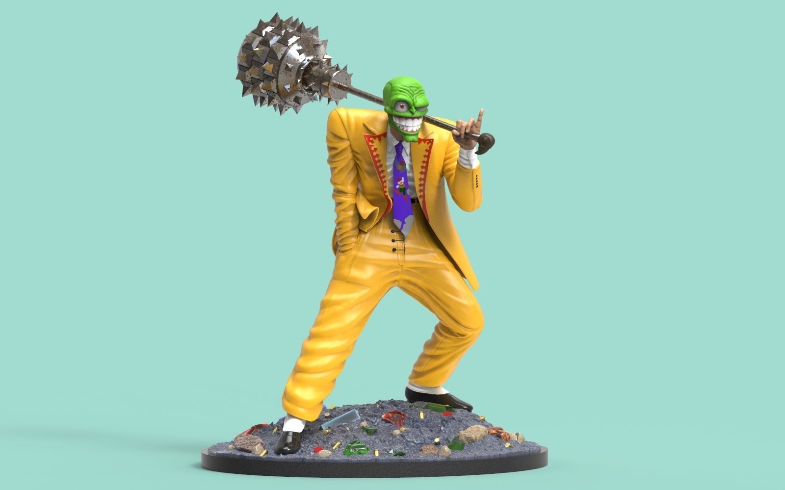 the mask - big head 3D print model_1