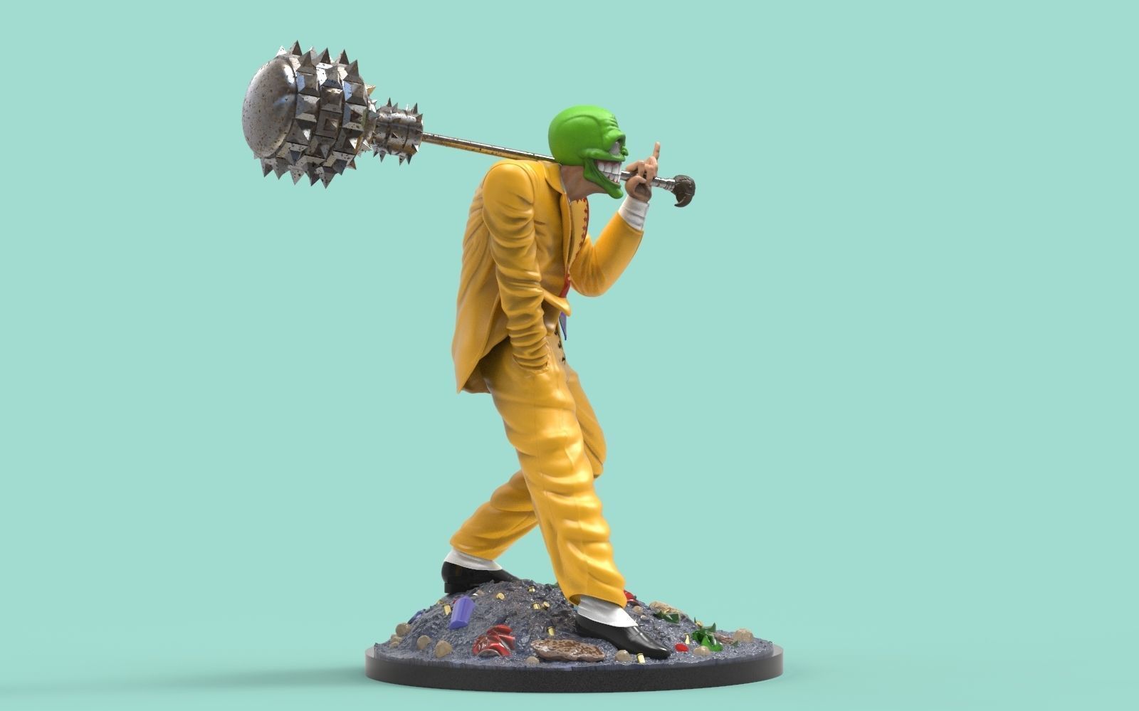 the mask - big head 3D print model_5