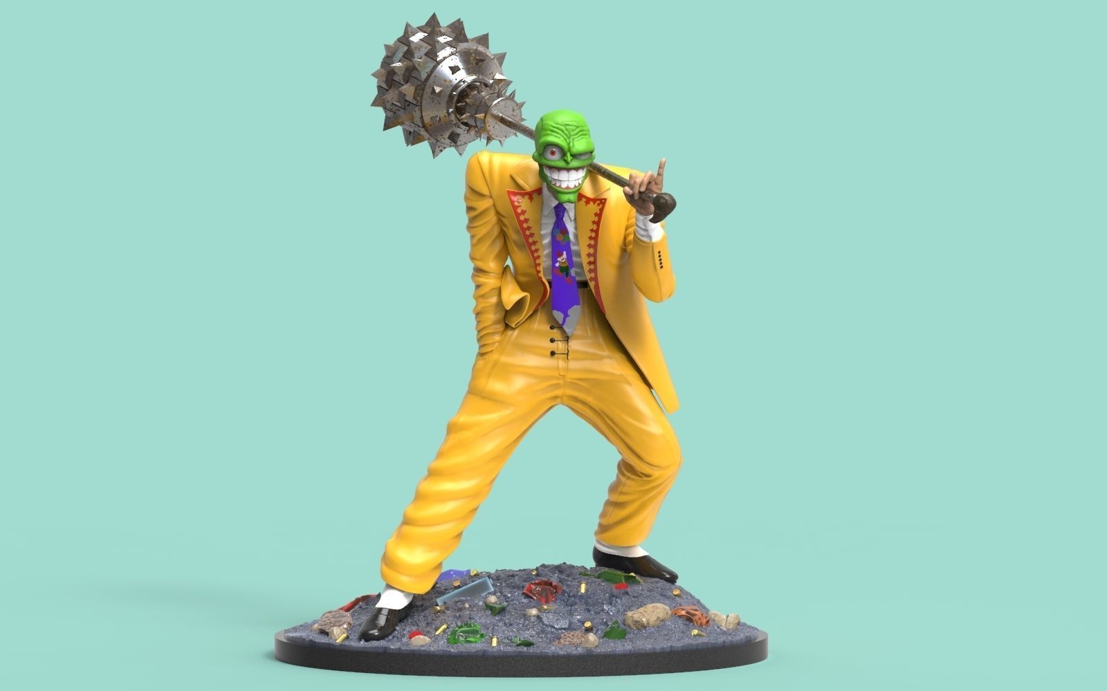 the mask - big head 3D print model_2