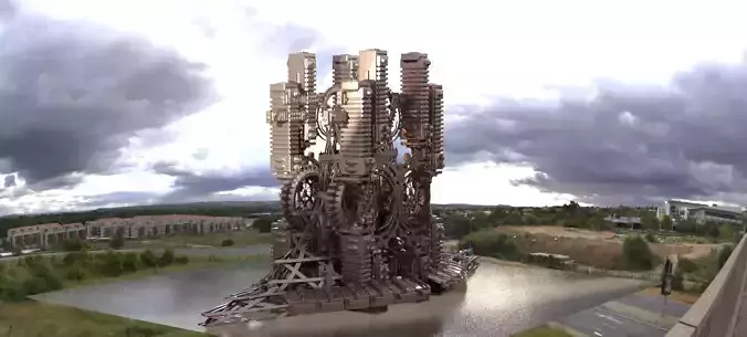 Sci Fi Elite Clockwork tower 3D model