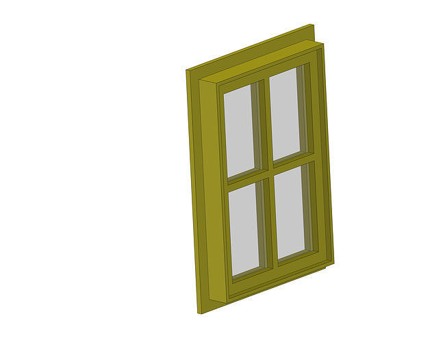 Window 4 panel Free 3D print model