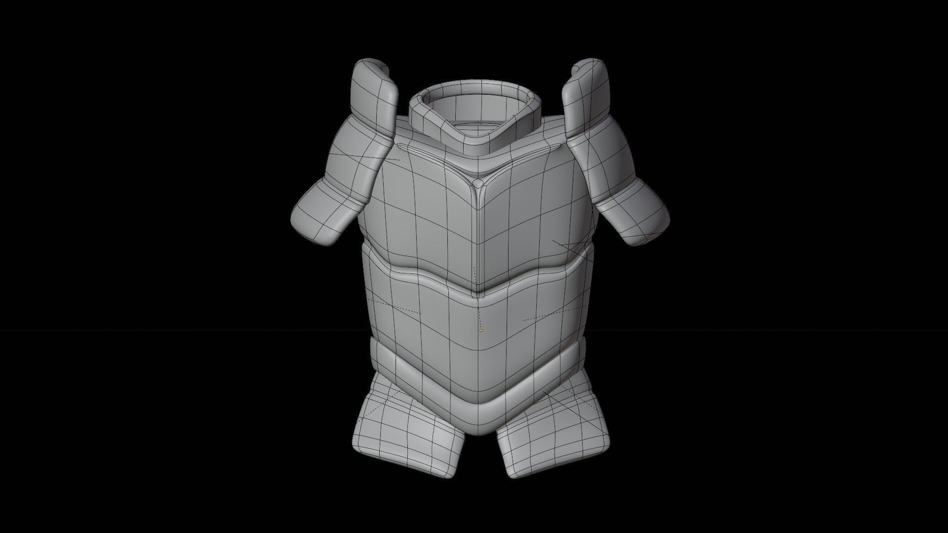 Armor Samurai 3D Illustration 3D model_1