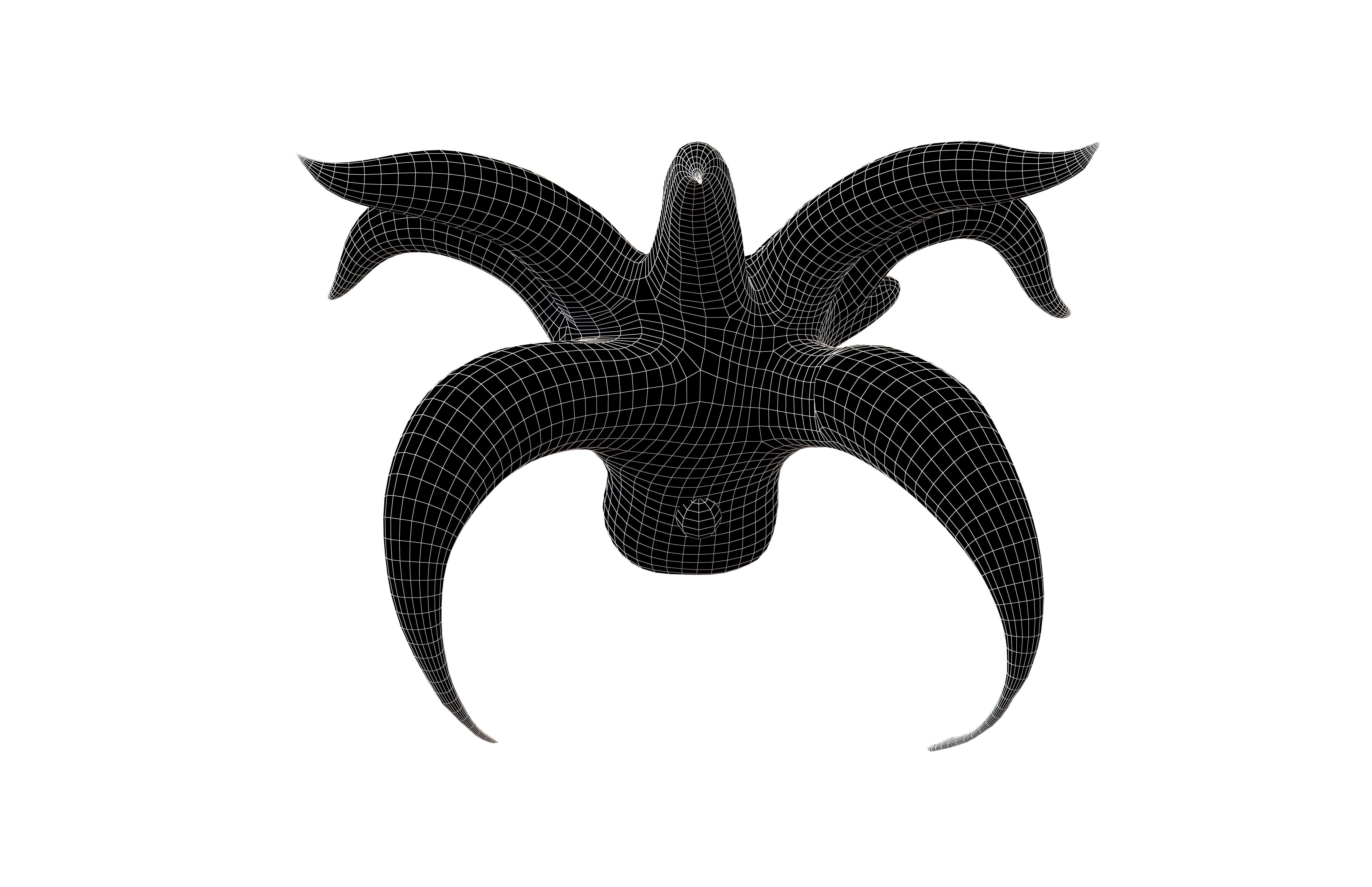 Abstract Monster v1 003 Low-poly 3D model_5